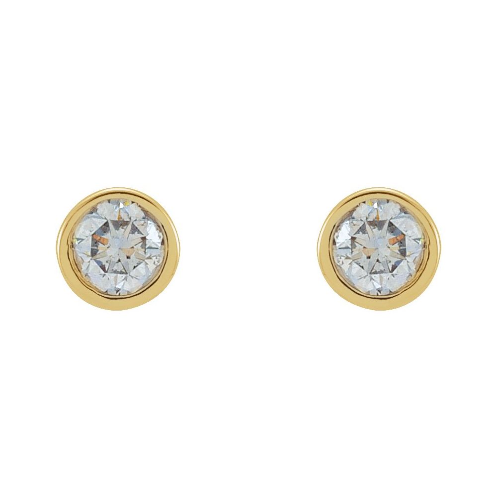 Natural Diamond Micro Bezel-Set Earrings