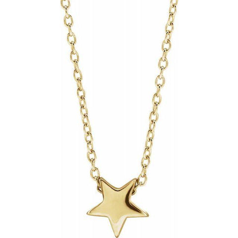 14k Star 16-18" Necklace