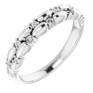 Natural Diamond Semi-Set Family Stackable Ring
