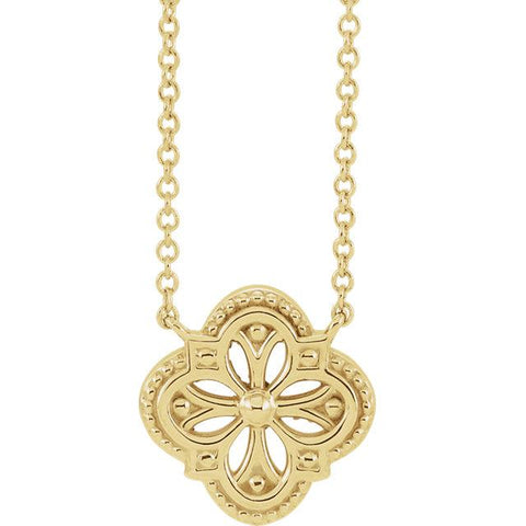 Vintage-Inspired Clover 16" Necklace - Moijey Fine Jewelry and Diamonds