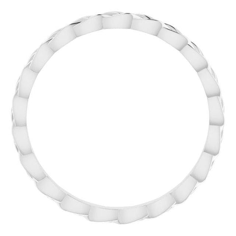14k White Woven 2 mm  Band - Moijey Fine Jewelry and Diamonds
