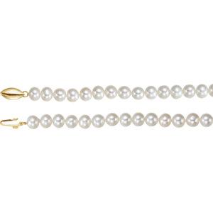 14K Yellow Freshwater Cultured Pearl 18" Necklace - Moijey Fine Jewelry and Diamonds