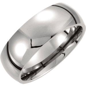 Titanium 8mm Domed Polished Band - Moijey Fine Jewelry and Diamonds