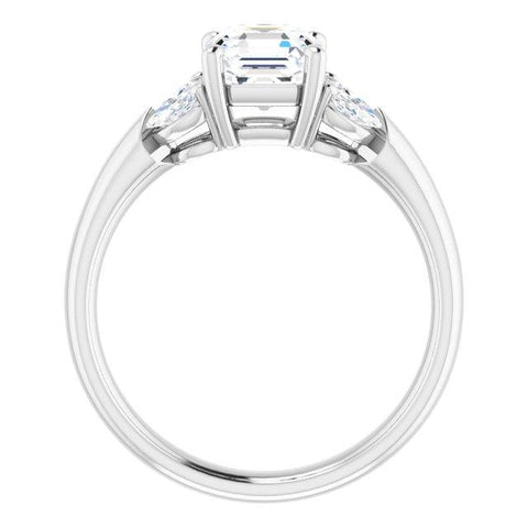 Vintage Asscher Engagement Ring Setting