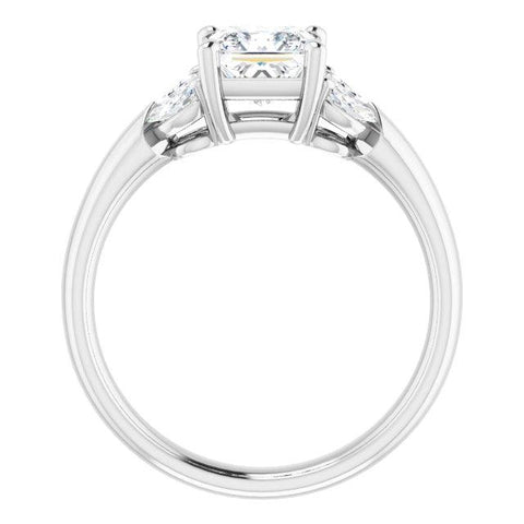 Vintage Princess-Cut Engagement Ring Setting