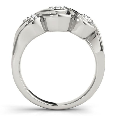 Infinity Three-Stone Engagement Ring Setting. - Moijey Fine Jewelry and Diamonds