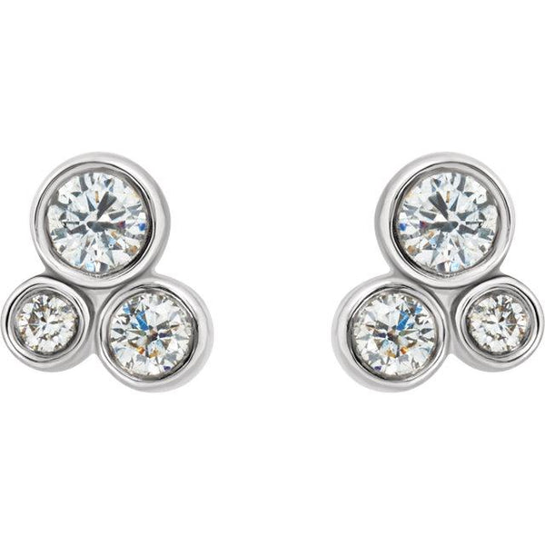Diamond Geometric Cluster Earrings - Moijey Fine Jewelry and Diamonds