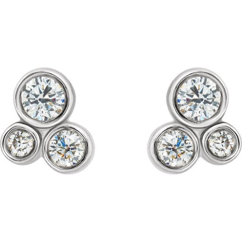 Diamond Geometric Cluster Earrings - Moijey Fine Jewelry and Diamonds