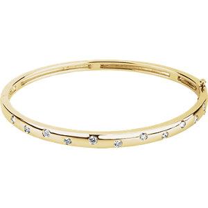 14K Yellow 1/2 CTW Diamond Bangle Bracelet - Moijey Fine Jewelry and Diamonds
