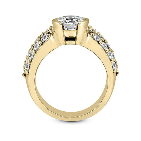 Modern Pave Engagement Ring Setting - Moijey Fine Jewelry and Diamonds