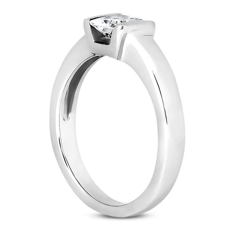 Princess Tension Solitaire Engagement Ring Setting (5.5mm) - Moijey Fine Jewelry and Diamonds