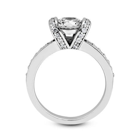 Cradled Diamond Engagement Ring Setting - Moijey Fine Jewelry and Diamonds