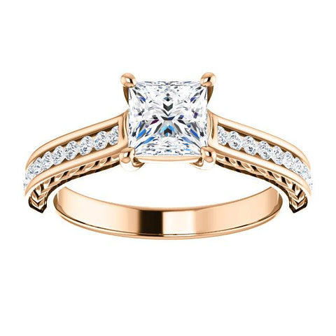 Wheat-Inspired Semi-Set Engagement Ring - Moijey Fine Jewelry and Diamonds