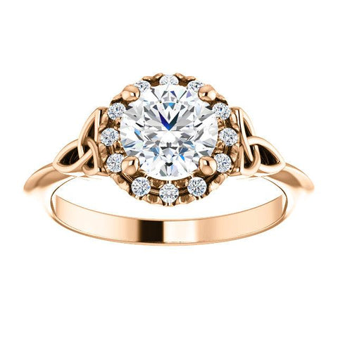 French-Set Celtic Engagement Ring Setting - Moijey Fine Jewelry and Diamonds