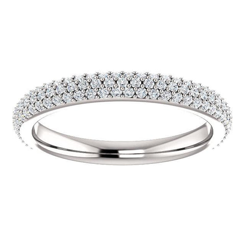 Pave Accented Wedding Band - Moijey Fine Jewelry and Diamonds
