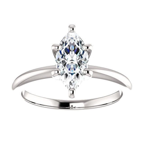 Solitaire Marquise Engagement Ring Setting (10x5mm) - Moijey Fine Jewelry and Diamonds
