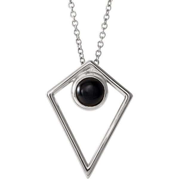 Onyx Cabochon Pyramid Necklace - Moijey Fine Jewelry and Diamonds