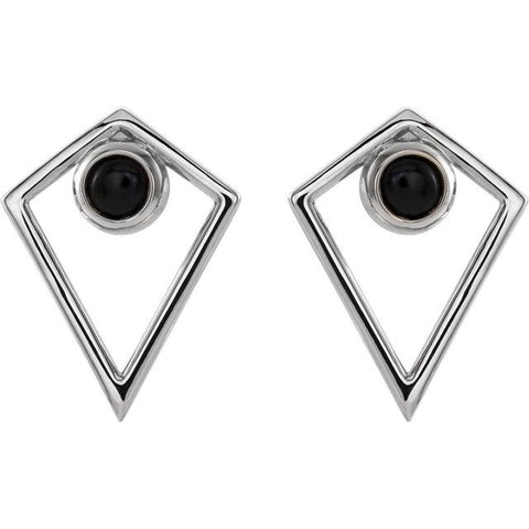 Onyx Cabochon Pyramid Earrings - Moijey Fine Jewelry and Diamonds