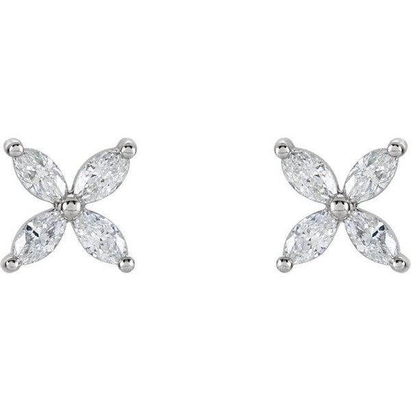 5/8 CTW Diamond Cluster Earrings