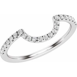 14K White 1/3 CTW Natural Diamond Matching Band