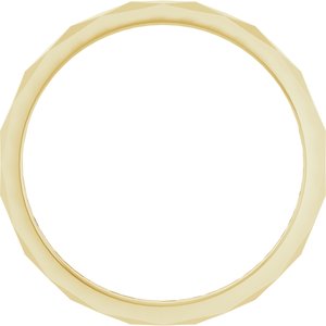 14K Yellow 1.5 mm Diamond Pattern Band Size 7