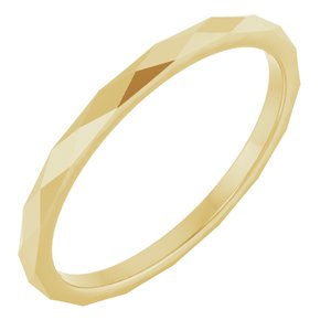 14K Yellow 1.5 mm Diamond Pattern Band Size 7