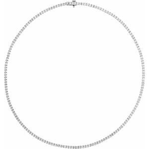 14K White 7 1/4 CTW Lab-Grown Diamond Line 16" Necklace