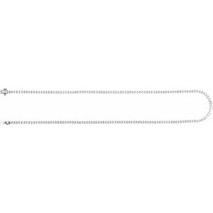 14K White 7 1/4 CTW Lab-Grown Diamond Line 16" Necklace