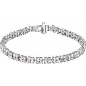 14K White 5 1/3 CTW Lab-Grown Diamond Line 7 1/4" Bracelet