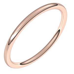 14K Rose 1.5 mm Full Round Comfort-Fit Band