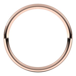 14K Rose 1.5 mm Full Round Comfort-Fit Band