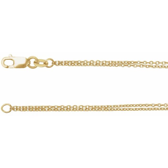 14K Yellow Double Strand 18" Chain