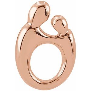 14K Rose 14.5x9.8 mm Mother and Child® Slide Pendant