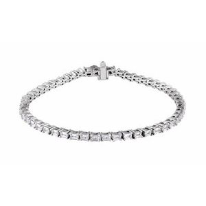 14K White 5 CTW Lab-Grown Diamond Line 7" Bracelet