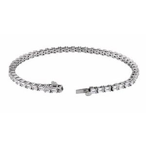 14K White 5 CTW Lab-Grown Diamond Line 7" Bracelet