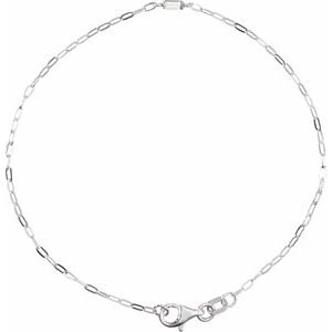 14K White .06 CT Natural Diamond 7" Bracelet