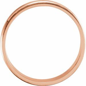 14K Rose 6 mm Grooved Band Size 8