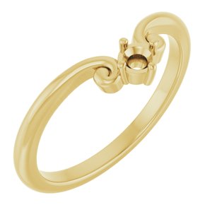 14K Yellow 3 mm Round Anniversary Band Mounting