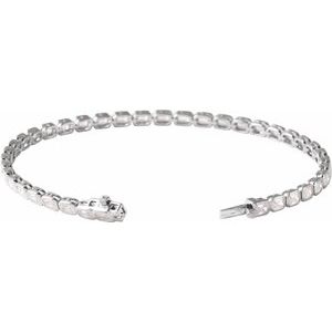 14K White 6 1/4 CTW Lab-Grown Diamond Line 7" Bracelet