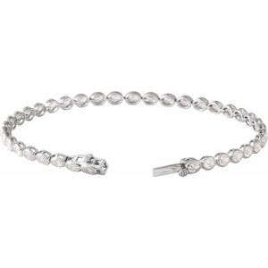 14K White 4 9/10 CTW Lab-Grown Diamond Line 7" Bracelet