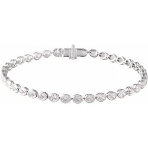 14K White 4 9/10 CTW Lab-Grown Diamond Line 7" Bracelet