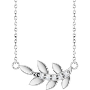 Accented Leaf Necklace or Center