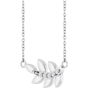 Accented Leaf Necklace or Center