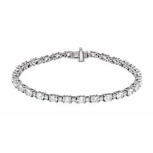 14K White 5 1/2 CTW Lab-Grown Diamond Line 7" Bracelet