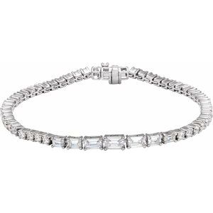 14K White 4 5/8 CTW Lab-Grown Diamond Line 7" Bracelet