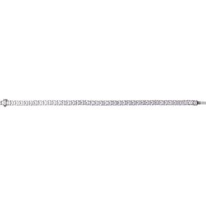 14K White 10 1/2 CTW Lab-Grown Diamond Line 7" Bracelet