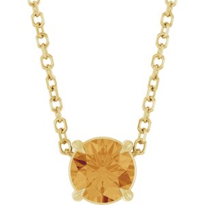 Natural Citrine 16-18" Fashion or Casual Necklace