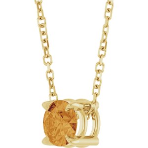 Natural Citrine 16-18" Fashion or Casual Necklace