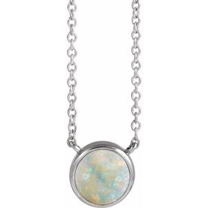 Natural White Opal 18" Necklace