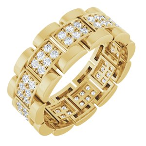 14K Yellow 1 CTW Lab-Grown Diamond Band